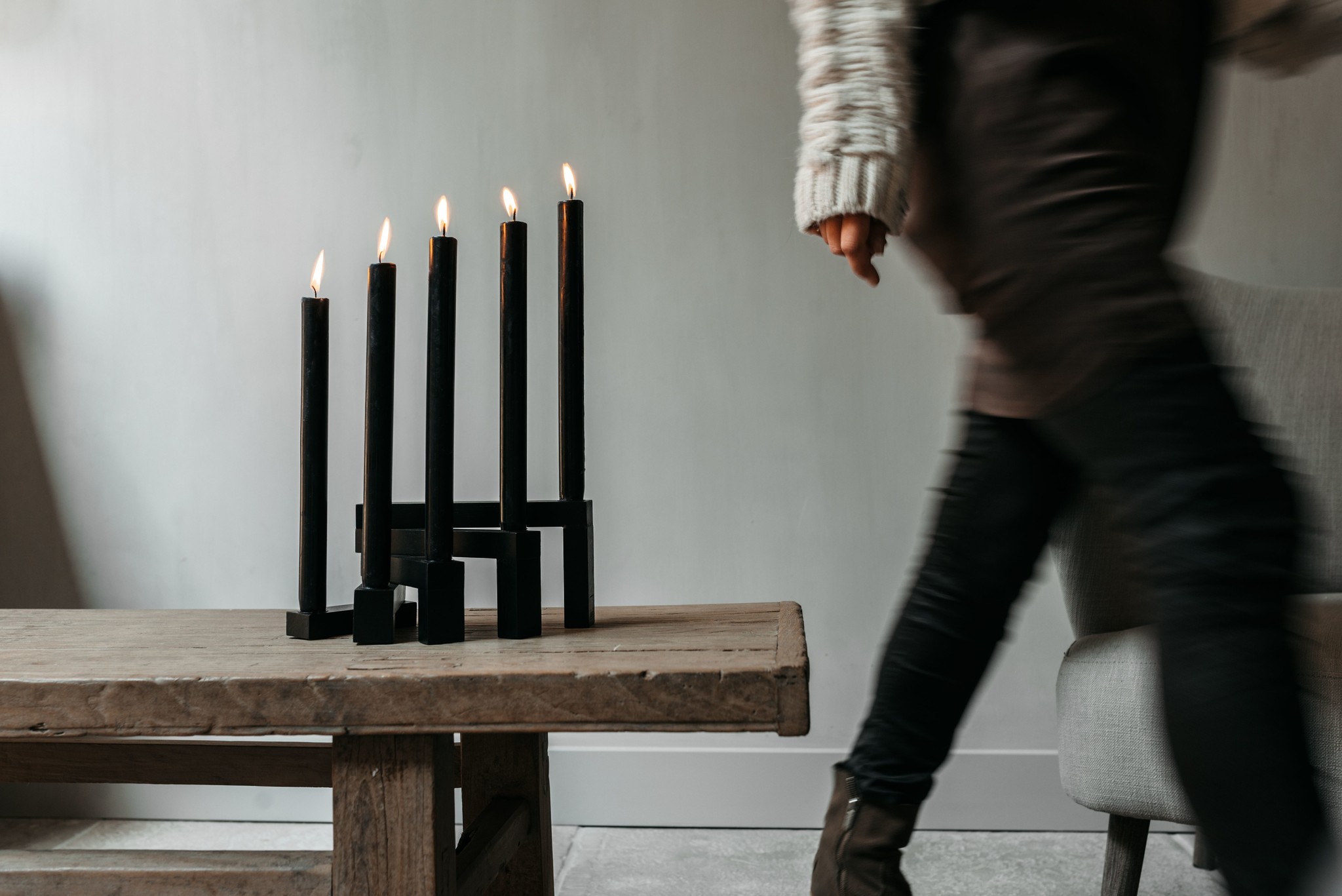 Candle Holder Coen black