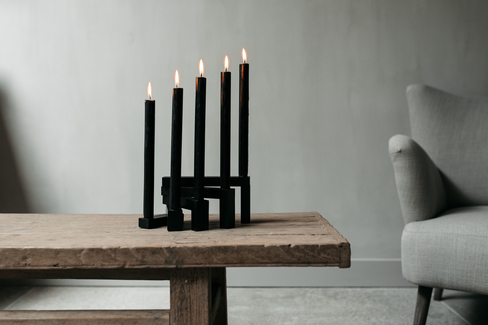 Candle Holder Coen black