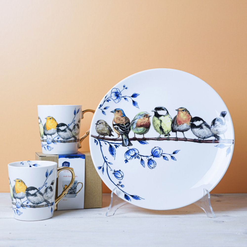 Heinen Delfts Blauw Combideal Waldvögel Geschenkpaket Heinen Delfts Blauw Combideal Waldvögel Geschenkpaket