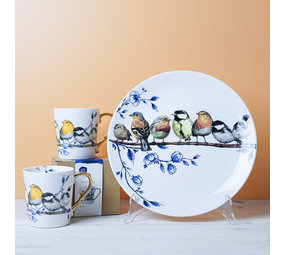 Heinen Delfts Blauw Combideal Bosvogels Geschenkpakket Heinen Delfts Blauw Combideal Bosvogels Geschenkpakket