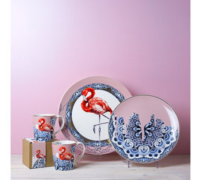 Heinen Delfts Blauw Kombinationsgeschäft Mandala Flamingo Geschenkpaket Heinen Delfts Blauw Kombinationsgeschäft Mandala Flamingo Geschenkpaket