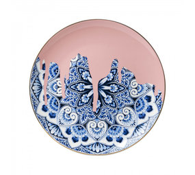 Heinen Delfts Blauw Vægplade Mandala pink