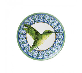 Heinen Delfts Blauw Assiette murale Mandala colibri