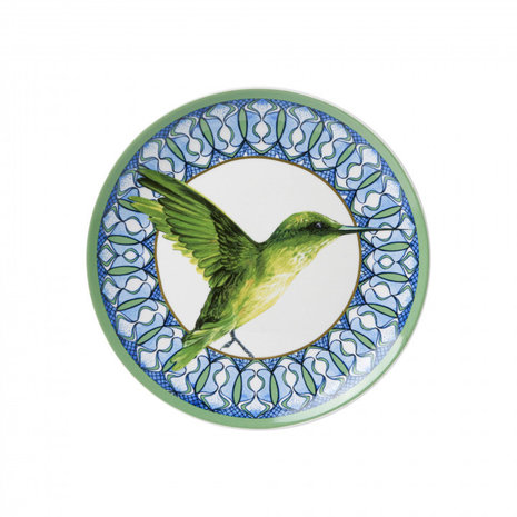 Heinen Delfts Blauw  Plato de pared Mandala colibrí Heinen Delfts Blauw  Plato de pared Mandala colibrí