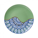 Heinen Delfts Blauw Assiette murale Mandala vert