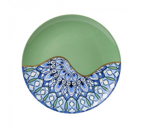 Heinen Delfts Blauw Wandteller Mandala grün Heinen Delfts Blauw Wandteller Mandala grün