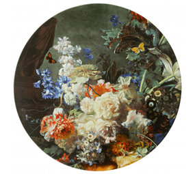 Heinen Delfts Blauw Assiette murale Splendeur florale