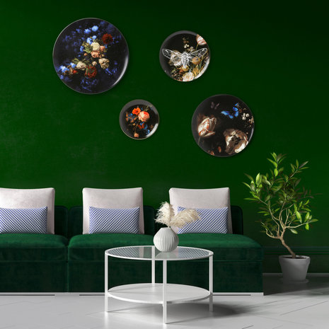 Heinen Delfts Blauw Wandbord Boomblauwtje