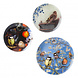 Heinen Delfts Blauw Wandborden mix 3 vogels set van 3 Heinen Delfts Blauw Wandborden mix 3 vogels set van 3