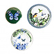 Heinen Delfts Blauw Wandborden mix 3 tropisch set van 3 Heinen Delfts Blauw Wandborden mix 3 tropisch set van 3