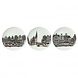 Heinen Delfts Blauw Wandborden Grachtenpanden set van 3 Heinen Delfts Blauw Wandborden Grachtenpanden set van 3