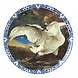 Heinen Delfts Blauw Bord De bedreigde zwaan Heinen Delfts Blauw Bord De bedreigde zwaan