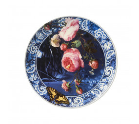 Heinen Delfts Blauw Piatto 'fiori dell'età dell'oro' grande