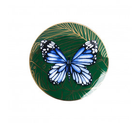 Heinen Delfts Blauw Bord Vlinder Heinen Delfts Blauw Bord Vlinder