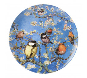 Heinen Delfts Blauw Bord Vogels van Van Gogh Heinen Delfts Blauw Bord Vogels van Van Gogh