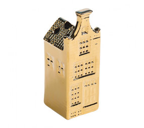 Heinen Delfts Blauw Campana di fiori secchi a timpano Oro Heinen Delfts Blauw Campana di fiori secchi a timpano Oro