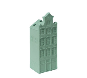 Heinen Delfts Blauw Dried flower house neck gable Jade green CLAY Heinen Delfts Blauw Dried flower house neck gable Jade green CLAY