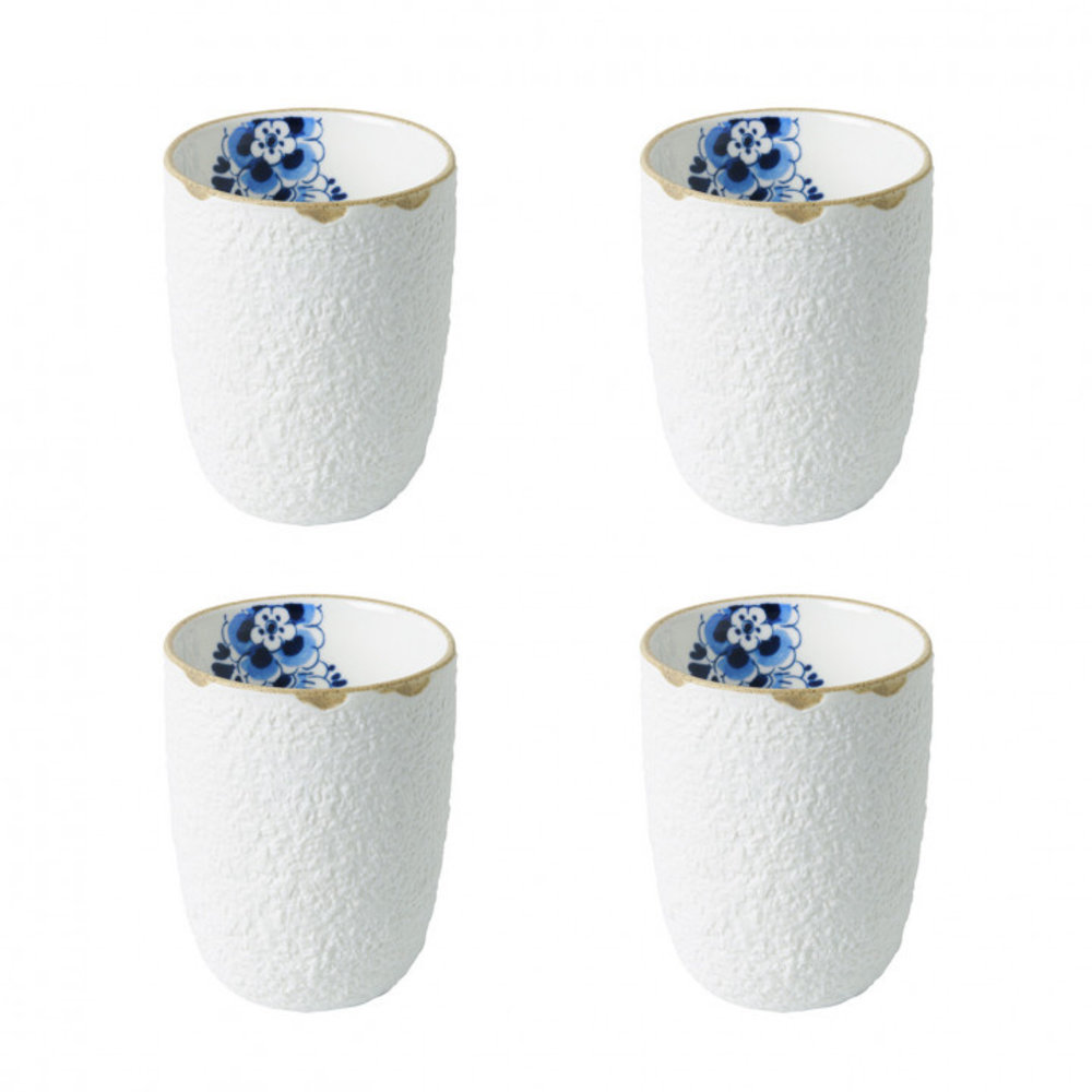 Heinen Delfts Blauw  Set di 4 tazze da caffè Blue Blossom