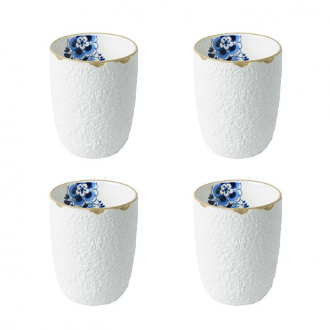 Heinen Delfts Blauw  Blue Blossom kaffekop sæt med 4 stk Heinen Delfts Blauw  Blue Blossom kaffekop sæt med 4 stk