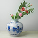 Heinen Delfts Blauw Vaas bol lanschap groot Heinen Delfts Blauw Vaas bol lanschap groot
