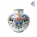 Heinen Delfts Blauw Vaas bol klein bloemmotief polychrome Heinen Delfts Blauw Vaas bol klein bloemmotief polychrome