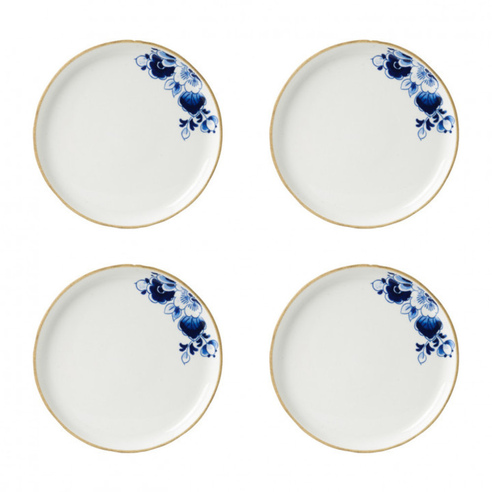Heinen Delfts Blauw  Blue Blossom Lot de 4 assiettes à déjeuner