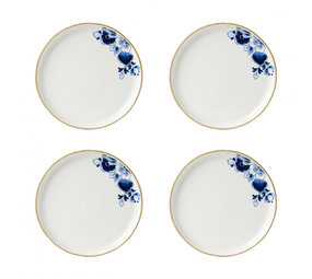 Heinen Delfts Blauw Blauw Bloesem Ontbijtbord set van 4 Heinen Delfts Blauw Blauw Bloesem Ontbijtbord set van 4