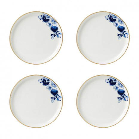 Heinen Delfts Blauw  Blue Blossom Frühstücksteller 4er Set