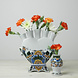 Heinen Delfts Blauw Tulpenvaas hartvorm bloemmotief gekleurd Heinen Delfts Blauw Tulpenvaas hartvorm bloemmotief gekleurd