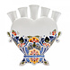 Heinen Delfts Blauw Tulpenvaas hartvorm bloemmotief gekleurd Heinen Delfts Blauw Tulpenvaas hartvorm bloemmotief gekleurd