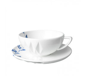 Heinen Delfts Blauw Kop en schotel Blauw Vouw