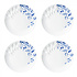 Blauw Vouw Dinerbord set van 4 Blauw Vouw Dinerbord set van 4