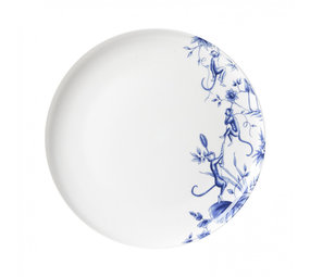 Heinen Delfts Blauw Dinerbord Aapjes slinger Heinen Delfts Blauw Dinerbord Aapjes slinger
