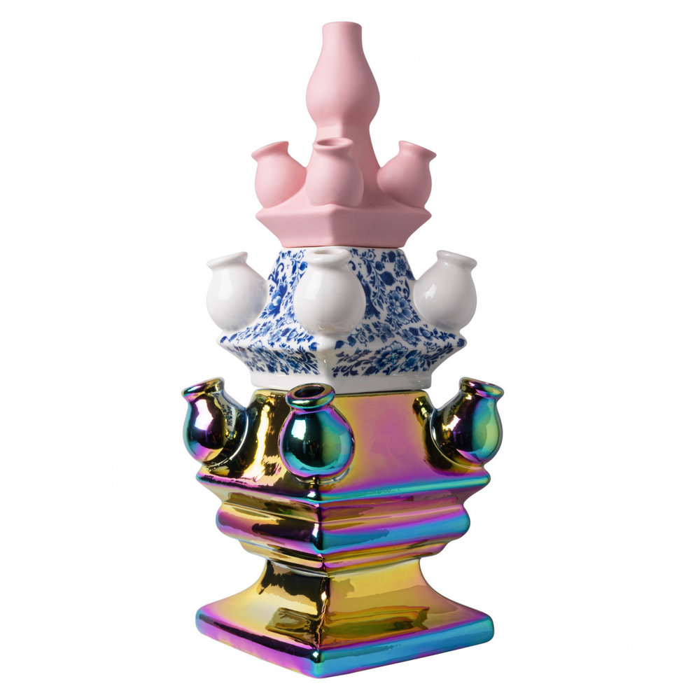 Heinen Delfts Blauw Tulpenvase Stacking Madness Eclectic Mix 2