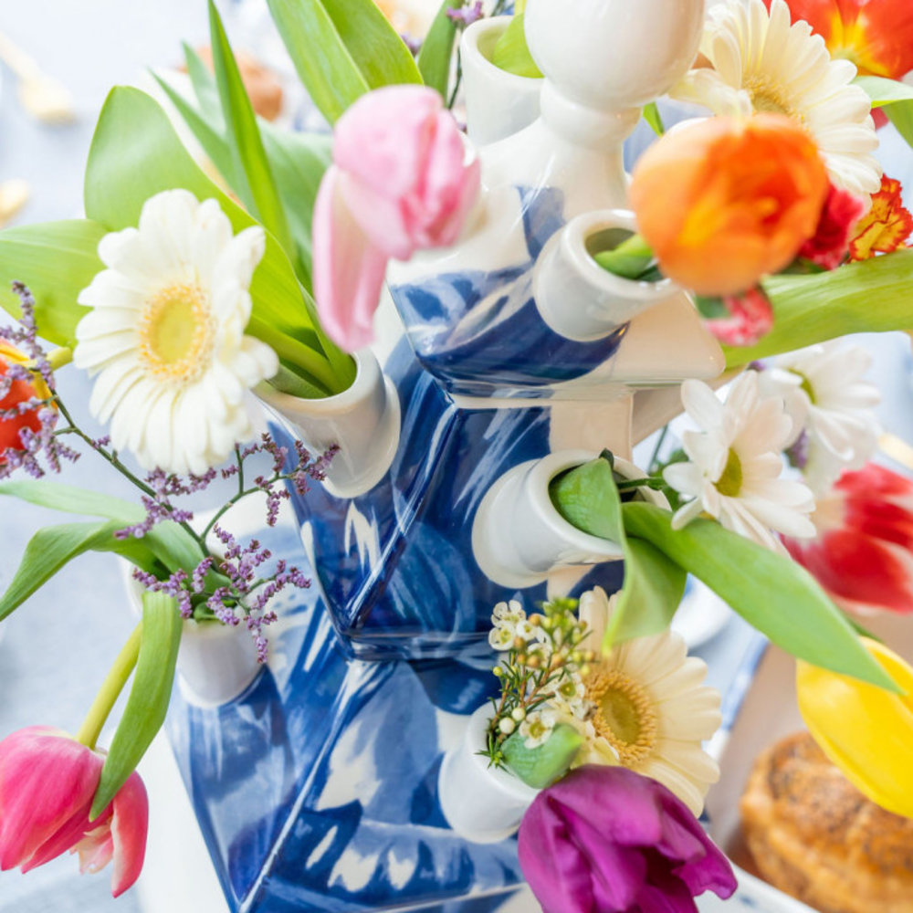 Heinen Delfts Blauw Tulpenvaas 3-delig Tulp Heinen Delfts Blauw Tulpenvaas 3-delig Tulp