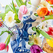 Heinen Delfts Blauw Tulip vase 3-part Tulip