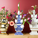 Heinen Delfts Blauw Florero tulipán 3 piezas Oro