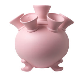 Heinen Delfts Blauw Tulipan vase på fødder XL Pink KLEI Heinen Delfts Blauw Tulipan vase på fødder XL Pink KLEI