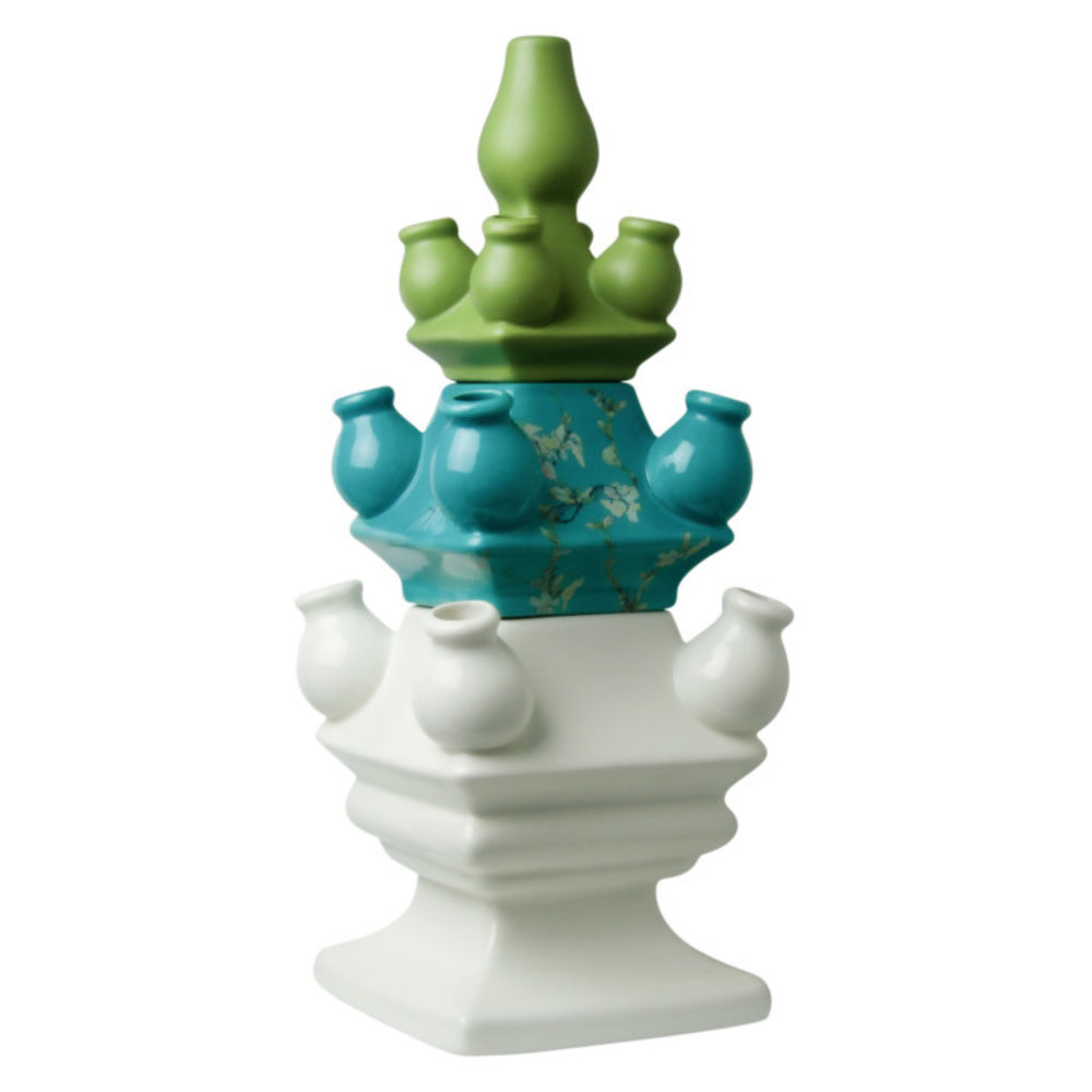 Heinen Delfts Blauw Tulip vase Stack Madness van Gogh mix 2