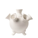 Heinen Delfts Blauw Tulip vase på fødder lille Hvid