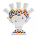 Heinen Delfts Blauw Tulpenvaas plat bloemmotief gekleurd Heinen Delfts Blauw Tulpenvaas plat bloemmotief gekleurd