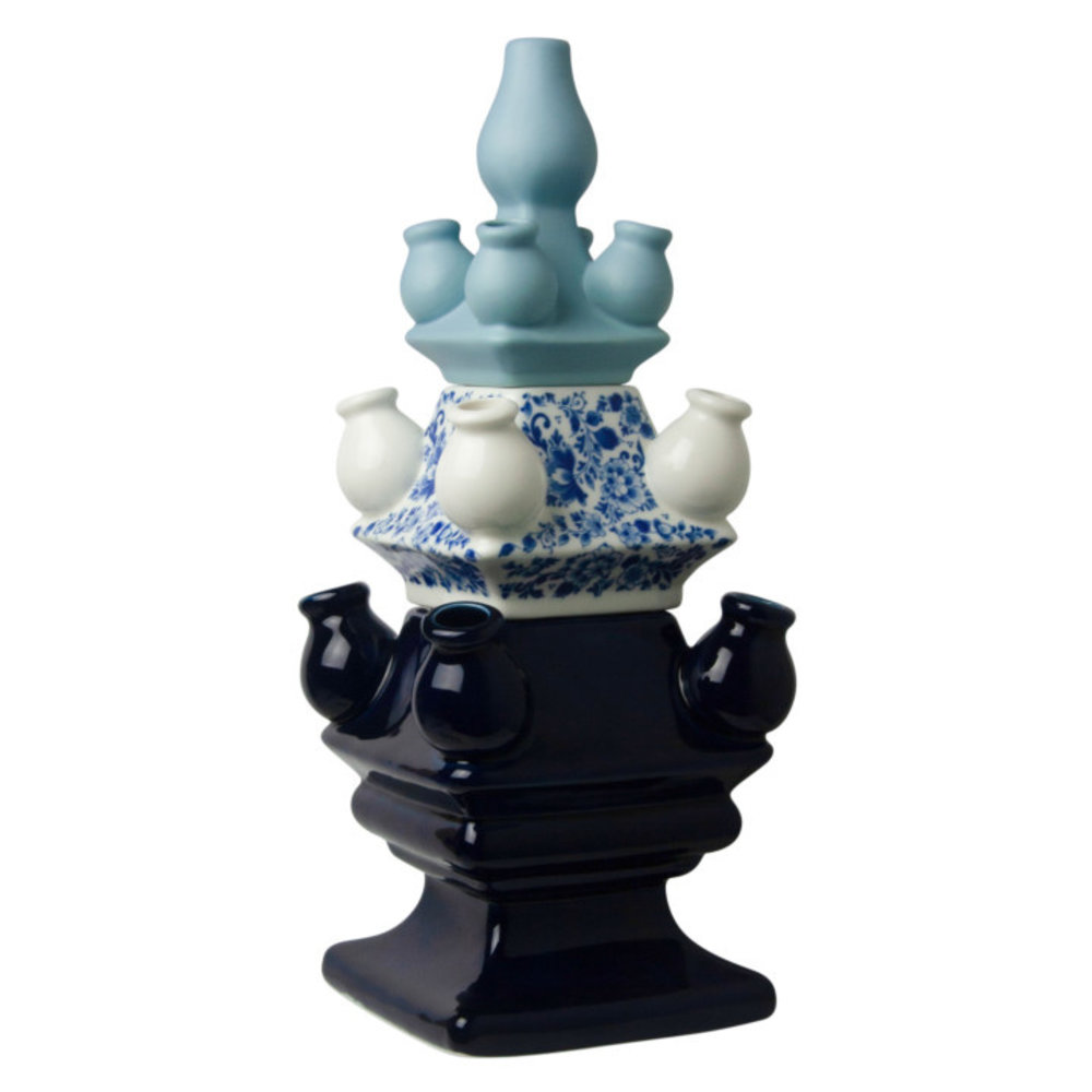 Heinen Delfts Blauw Tulip vase Stacking Madness Delft Blue