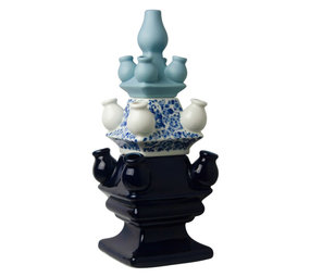 Heinen Delfts Blauw Vaso per tulipani Stacking Madness Delft Blue Heinen Delfts Blauw Vaso per tulipani Stacking Madness Delft Blue