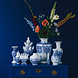 Heinen Delfts Blauw Tulpenvaas glad bloemmotief Heinen Delfts Blauw Tulpenvaas glad bloemmotief