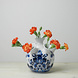Heinen Delfts Blauw Tulpenvaas glad bloemmotief Heinen Delfts Blauw Tulpenvaas glad bloemmotief