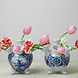 Heinen Delfts Blauw Tulpenvaas op pootjes klein molen Heinen Delfts Blauw Tulpenvaas op pootjes klein molen