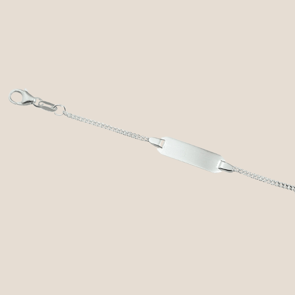 Orsacchiotto marrone seduto con fiocco ecru e braccialetto con nome - 40 cm