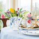 Heinen Delfts Blauw Tulpenvaas waaier Aapjes Heinen Delfts Blauw Tulpenvaas waaier Aapjes