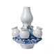Heinen Delfts Blauw Stapelgekte Bloemmotief top Heinen Delfts Blauw Stapelgekte Bloemmotief top
