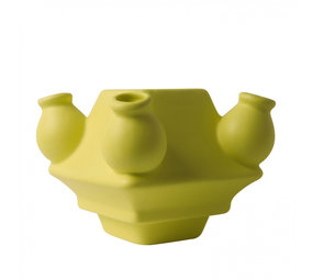 Heinen Delfts Blauw Folie d'empilage Tapis jaune au milieu